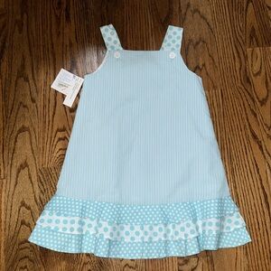 The Bailey boys aqua and white girls jumper size 6 NWT